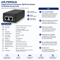 Injecteur PoE Gigabit Ethernet AIR-PWRINJ6, module d'alimentation 30W pour point d'accès sans fil