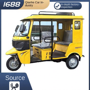 Triciclo a Benzina Motorizzato Chiuso a Tre Ruote, Motociclo Passeggeri Tuk Tuk per Commercio Transfrontaliero, Doppia/Tripla Fila - Product Image 2