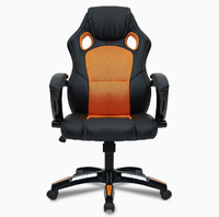 Fauteuil de jeu et de course convertible en cuir traditionnel et acier inoxydable avec siège pivotant et fonction de refroidissement