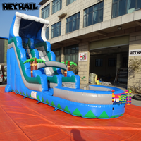 Toboggan aquatique gonflable commercial de 19 pieds, toboggan aquatique gonflable géant pour piscine