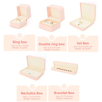 Vente d'usine : Boîte à bijoux en cuir PU rose avec logo personnalisé pour colliers, bracelets, boucles d'oreilles et bagues - Emballage de bijoux (Schmuckverpackung)