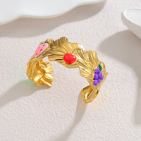 Ensemble de bracelets minimalistes européens et américains, plaqués or 18 carats, bijoux résistants à l'eau en acier inoxydable