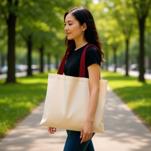 Borsa in Tela Multiuso Ilan 37x45cm Colore Bordeaux Naturale - Product Image 2