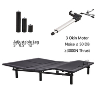 Cadre de lit électrique réglable avec contrôle par application, ensemble de chambre intelligent taille King Size, cadre de lit intelligent réglable pour hôtel