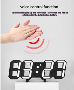 Tốt nhất bán Màn hình màu 3D LED bảng đồng hồ nhiệt độ treo tường lịch kỹ thuật số máy tính để bàn đồng hồ - Product Image 4