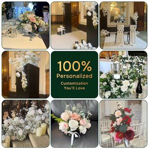 Runner Floreale Artificiale Moderno di Alta Qualità Personalizzabile in Lunghezza Verde e Bianco per Decorazioni Matrimoniali - Product Image 2
