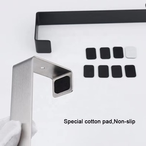 Colgador de toallas y ropa de acero inoxidable sin perforaciones para puerta de baño, gancho para puerta - Product Image 2