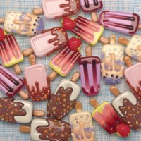 Cabujones de resina grandes con diseño de helado de chocolate, 10 unidades, base plana de resina para fabricación de joyas DIY, accesorio de decoración para álbumes de recortes al por mayor