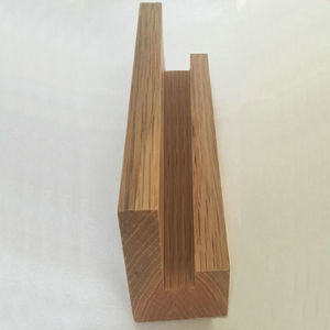 حامل عرض بطاقة خشب البلوط الطبيعي طويل للغاية حامل مخصص بطول رف حافة عائمة للمكتب أو الحائط يطبع الصور الحروف - Product Image 3