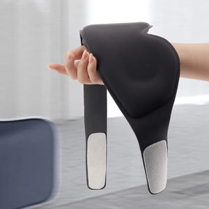 Masque de sommeil lesté en mousse à mémoire de forme 3D doux avec billes de verre pour le soulagement du stress, couleur noire, faible MOQ - Product Image 6