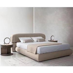 Modern Italian Style Elegant High-End Luxury 1.8m <b>Queen</b> Double <b>Bed</b> <b>with</b> Soft Upholstery <b>Storage</b> for Hotels and Master Bedrooms - Product Image 2