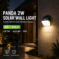 Lampe murale solaire LED à économie d'énergie, du crépuscule à l'aube, étanche IP65, pour jardin, patio et balcon