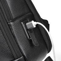 Sac à dos d'affaires haut de gamme pour homme, doublure en polyester PU, bretelles incurvées, réduction de la charge, capacité de 20 à 35 L
