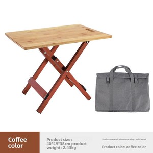 Mesa Plegable Multiusos para Exteriores y Tabla de Cortar para Barbacoa, Cocina y Picnic con Diseño de Vetas de Madera HM-cbz-01, Diseño Plegable - Product Image 1