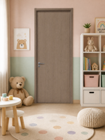 Porte intérieure TH50 en aluminium et bois, feuille de porte de 50 mm remplie de graphène, cadre en alliage d'aluminium, insonorisée et étanche pour chambre et bureau