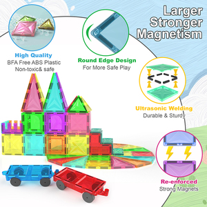 100 Piezas de Bloques Magnéticos 3D, Juego de Construcción Creativo STEM, Juguetes Educativos de Construcción Magnética para Bebés y Niños, Idea de Regalo - Product Image 5