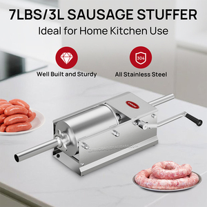 Machine à farcir les saucisses en acier inoxydable horizontale, machine de transformation de la viande, vente en gros directe d'usine, remplisseur de saucisses - Product Image 5