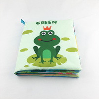 Personnalisez votre propre logo, livre en tissu d'activités pour enfants, livre d'apprentissage des couleurs, livre de jeu pour bébé, impression sur tissu