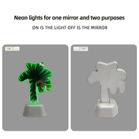 Enseigne lumineuse de table personnalisée à LED en forme de cocotier Néon en PVC avec interrupteur de commande