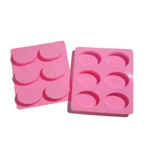 Manufacturer Eco High Quality Heat Resistant 6 Holes Soap Moulds No Stick Handmade Soap Silicone Mold