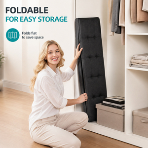 Banco Otomano Plegable Moderno con Almacenamiento para Zapatos y Reposapiés, Ideal para Dormitorio, Sala de Estar y Entrada, en Tela, Envío Rápido desde la UE, Disponible en Polonia - Product Image 6