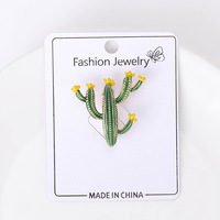 Personnalité émail Cactus broches pour femmes unisexe belle tenace vitalité plantes fête mode décontracté broche broches cadeaux
