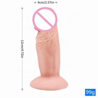 Juguete Sexual para Mujer, Mini Pene, Dildo Anal Realista de Tamaño Pequeño con Ventosa