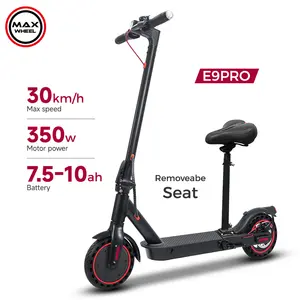 2024新趋势350w citycoco踏板车E9pro铝合金可折叠便携式成人电动踏板车带座椅