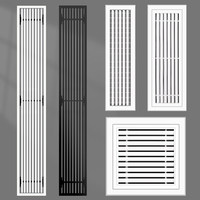 Grilles de ventilation linéaires modernes en plastique ABS durable, diffuseur de plafond à fentes, grille d'aération étroite personnalisée pour usage résidentiel et commercial