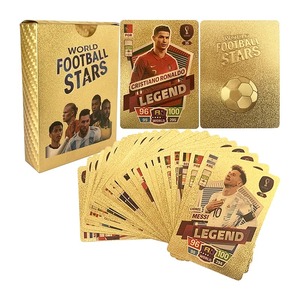 Pani Ni World Football Star Gold Foil Deck Card Stella Calcio Messi Ronaldo Calciatore Limitato pacchetto <span class=keywords><strong>di</strong></span> carte d'oro per il regalo dei Fan - Product Image 6