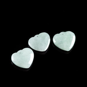 Pendentif en jade naturel de Birmanie en forme de cœur, bijoux pour femmes, design original, cadeau avec certificat d'évaluation HJ25 - Product Image 4