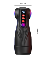 Masturbateur masculin automatique contrôlé par application, 3 en 1, manchons interchangeables pour vagin, bouche et anus, jouet sexuel intelligent à LED