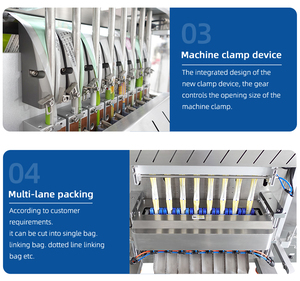 Máquina automática de llenado y envasado de líquidos, jugos, helados y caramelos en bolsas de 4, 6 y 8 carriles con sellado trasero <span class=keywords><strong>para</strong></span> paletas heladas - Product Image 3