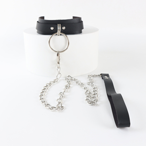 Donne Sexy O-Ring ciondolo in metallo girocollo schiava colletto in pelle catena Bdsm Bondage Fetish collana per adulti Sex Toy Goth <span class=keywords><strong>accessori</strong></span> - Product Image 4