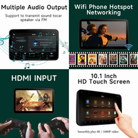 Écran de moniteur d'appuie-tête 11,6 pouces, tablette Android IPS, écran tactile pour siège arrière de voiture, lecteur vidéo, musique, FM, Bluetooth, AirPlay, HDMI