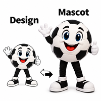 Costume de Mascotte de Ballon de Football de Noël Personnalisé pour Adulte, Tenue en Peluche de Personnage de Football, OEM ODM, Promotion Club Sportif, Événements Tournoi
