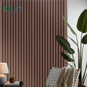 Revestimiento de Pared WPC con Diseño Moderno, Resistente al Fuego y al Agua, Efecto 3D, Ondulado, Panel de Rejilla de Madera y Plástico Compuesto, PVC para Interiores - Product Image 6