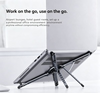Support magnétique robuste en alliage d'aluminium Great Roc X16 portable tout-en-un avec hauteur réglable sur 8 niveaux pour ordinateur portable/tablette/smartphone