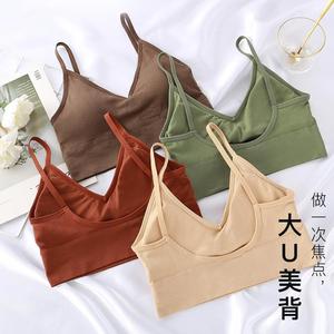 China's new bra for 2020 seamless bralette hreaded cotton bra Sports vest cotton sports bra