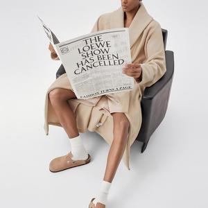 Pyjama d'hiver surdimensionné en polaire épaisse de qualité supérieure pour hôtel, respirant, uni, longueur au-dessus du genou - Product Image 4