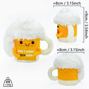 Offre Spéciale : Adorable Poupée Tricotée en Forme de Dessin Animé, Ornement Créatif de Bureau, Idée Cadeau Mignonne – Donut Rose - Product Image 5