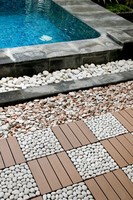 Plancher DIY Interlockable Extérieur Étanche Wpc Patio Composite Engineered Flooring Interlocking Decking Carrelages