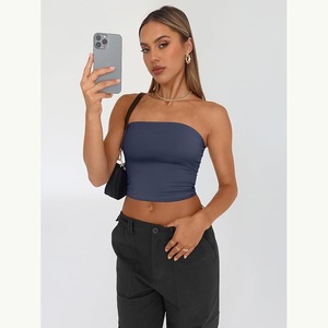 Bretelles Crop Tank Fashion Sport Bra <span class=keywords><strong>Sexy</strong></span> Top Tube Bandeau Backless pour les femmes - Product Image 6