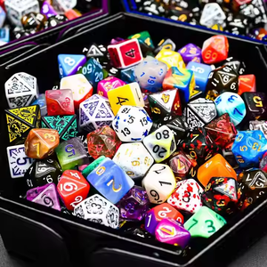 ลูกเต๋า DND RPG หลากสี มีจำหน่าย ลูกเต๋าพลาสติกขายส่ง ลูกเต๋าอะคริลิกหลายเหลี่ยม พร้อม D4 D6 D8 D10 D12 D20 D100 - Product Image 6