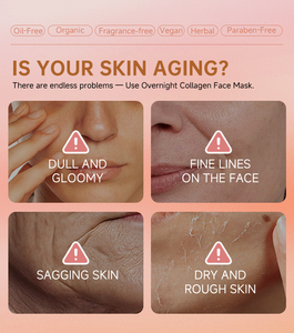 Coreano profondo buccia di collagene maschera vegana per la cura del viso Bio Pack notte avvolgente Anti-rughe Lifting pelle secca durante la notte donne - Product Image 2