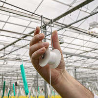 Crochets à rouleaux pour tomates avec corde de 15 m, crochets à rouleaux pour serres, plantes, fleurs, vignes et treillis de culture