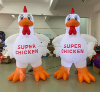 Ballon publicitaire géant gonflable en forme de poulet avec logo