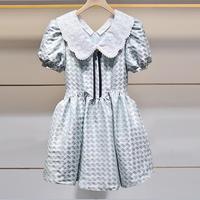 Kerah Palsu Wanita Warna Putih Model O-Neck dengan Ikat Depan, Bordir Bunga Lepas Pasang, Renda Putih untuk Gaun, Kemeja, Blus