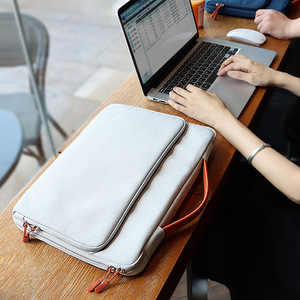 Housse pour ordinateur portable unisexe 15,6 pouces, étui pour ordinateur portable en polyester imperméable avec design antichoc à airbag pour réduire la charge - Product Image 6