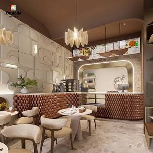 ซุ้มกาแฟกลางแจ้งทันสมัยพร้อมไฟ LED |   เคาน์เตอร์บาร์คาเฟ่แบบพับได้ตามสั่งสำหรับร้านอาหารและโซลูชั่นการออกแบบตกแต่งภายใน - Product Image 1